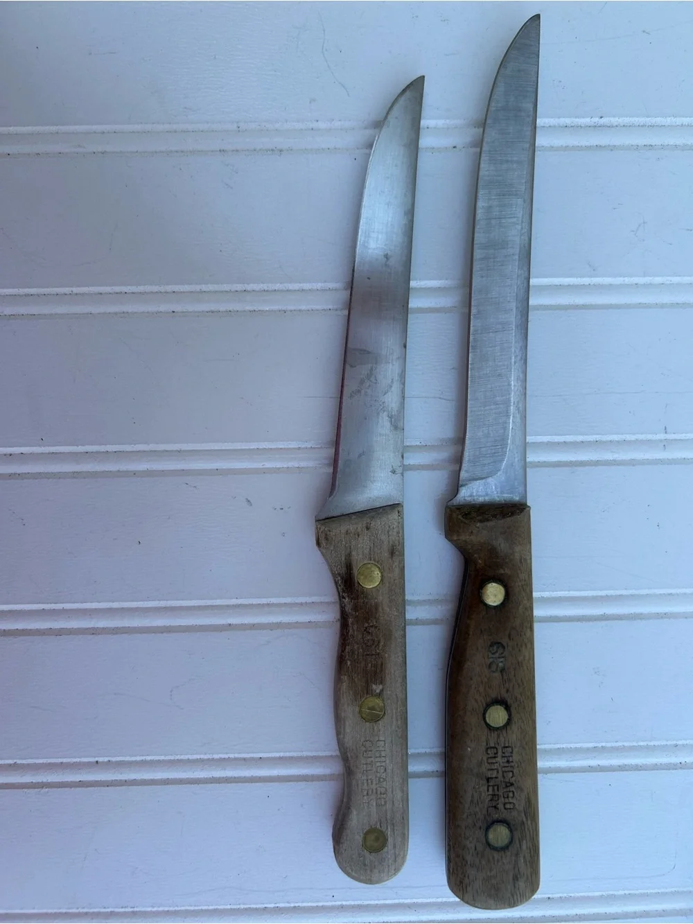 Vintage Chicago Cutlery Wood Knife Stainless Blade Assorted Kitchen Tool Lot 8